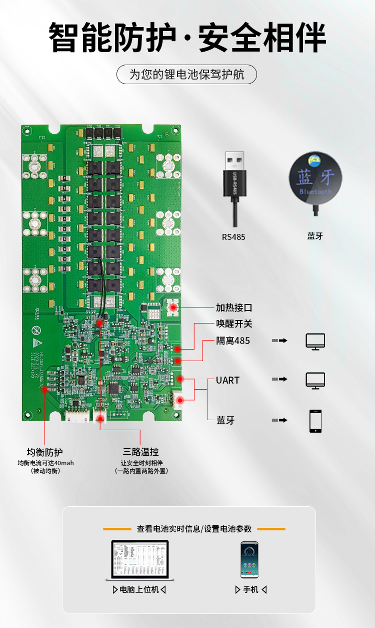 HS-C031 4串250A大電流電池保護板(圖1)