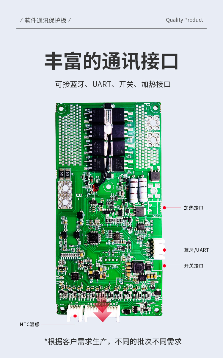 HBLA-002 8S50A 通訊基站儲(chǔ)能鋰電池保護(hù)板(圖1)